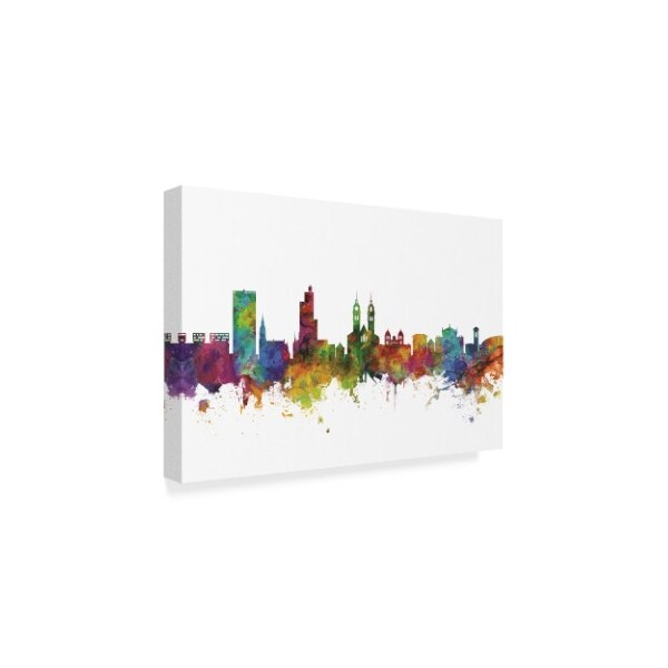 Michael Tompsett 'Winterthur Switzerland Skyline Ii' Canvas Art,30x47